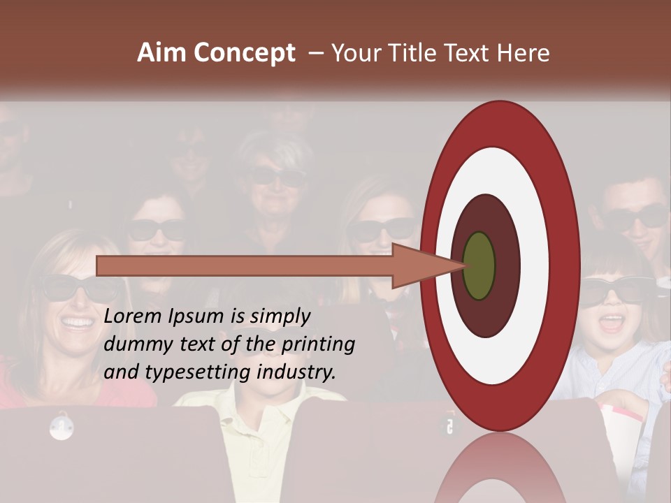 A Group Of People Sitting In A Movie Theater PowerPoint Template