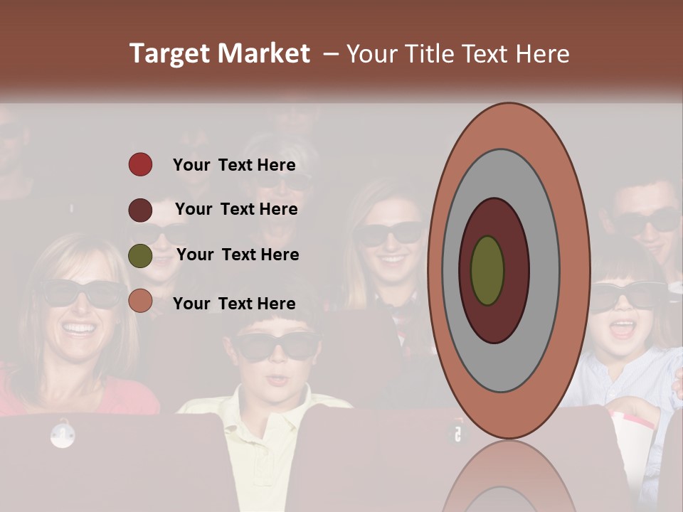 A Group Of People Sitting In A Movie Theater PowerPoint Template