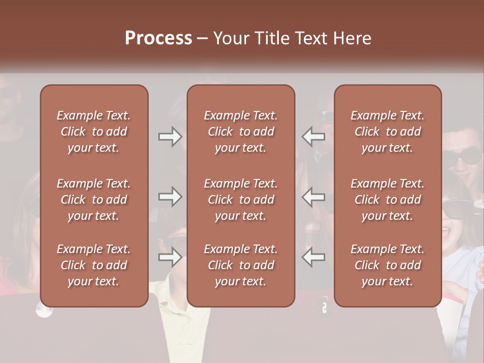A Group Of People Sitting In A Movie Theater PowerPoint Template