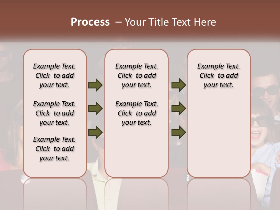 A Group Of People Sitting In A Movie Theater PowerPoint Template