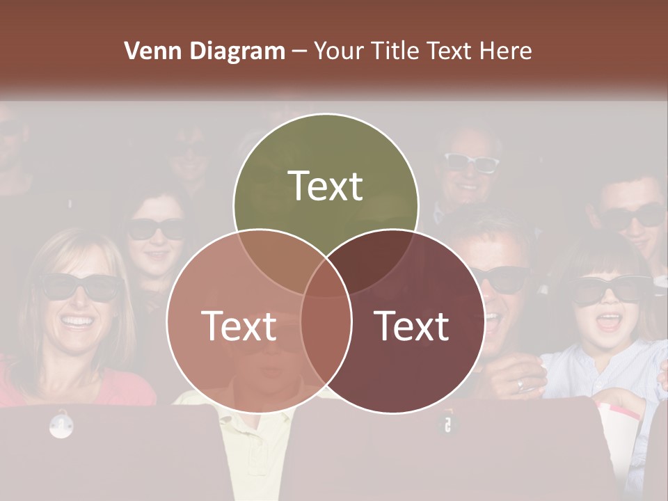 A Group Of People Sitting In A Movie Theater PowerPoint Template