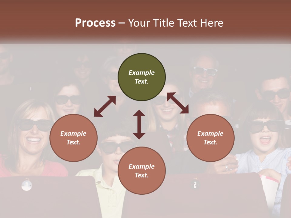 A Group Of People Sitting In A Movie Theater PowerPoint Template