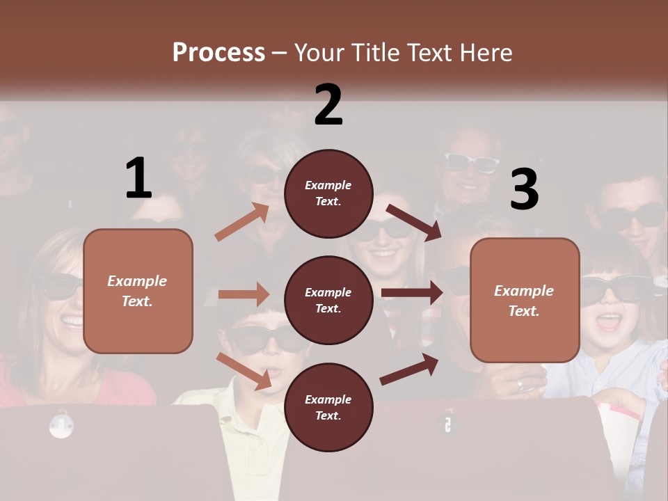 A Group Of People Sitting In A Movie Theater PowerPoint Template