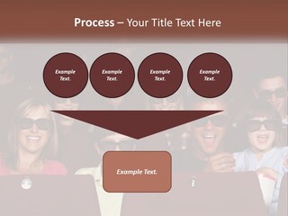 A Group Of People Sitting In A Movie Theater PowerPoint Template