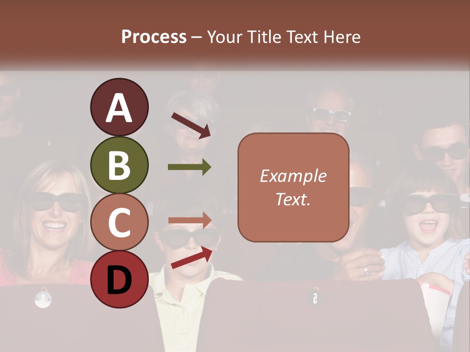 A Group Of People Sitting In A Movie Theater PowerPoint Template