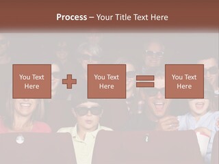 A Group Of People Sitting In A Movie Theater PowerPoint Template