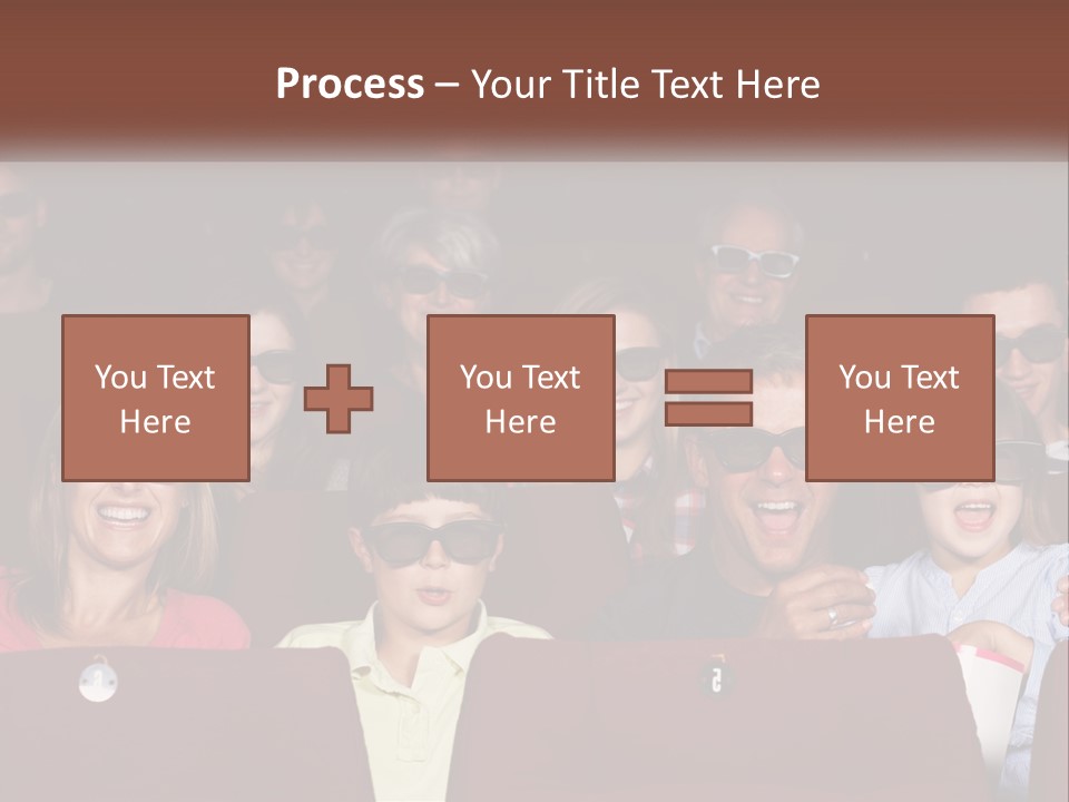 A Group Of People Sitting In A Movie Theater PowerPoint Template