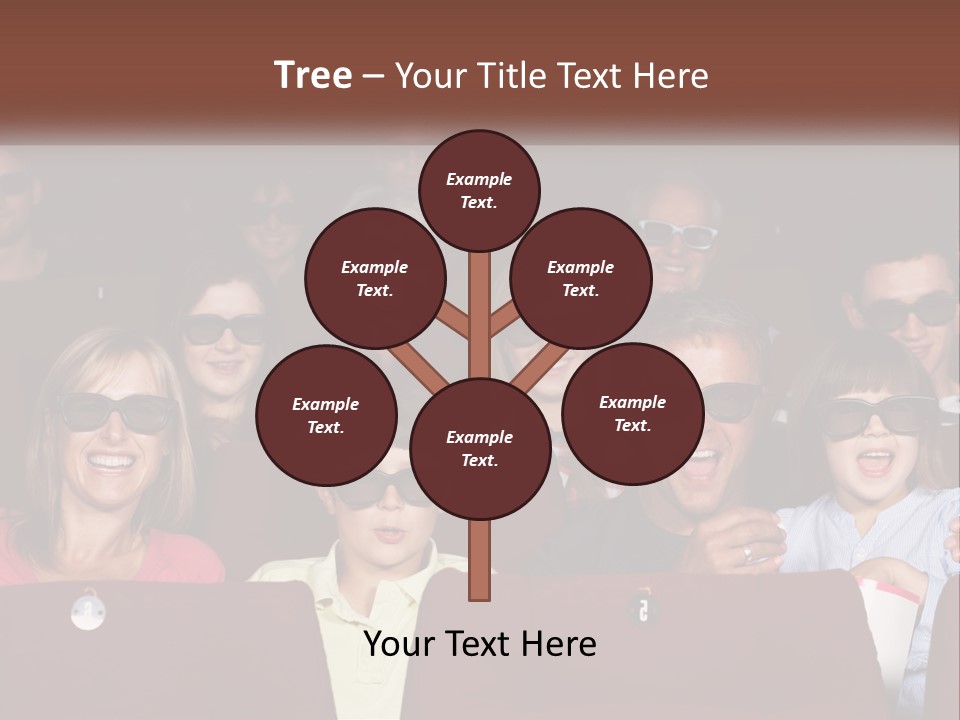 A Group Of People Sitting In A Movie Theater PowerPoint Template