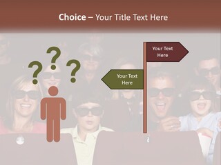 A Group Of People Sitting In A Movie Theater PowerPoint Template