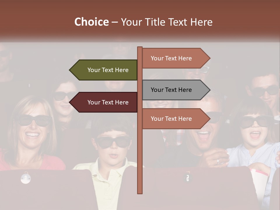A Group Of People Sitting In A Movie Theater PowerPoint Template