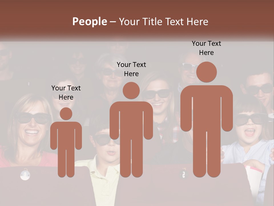 A Group Of People Sitting In A Movie Theater PowerPoint Template