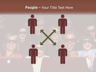 A Group Of People Sitting In A Movie Theater PowerPoint Template