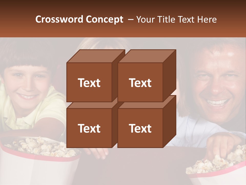 A Family Is Watching A Movie In A Theater PowerPoint Template