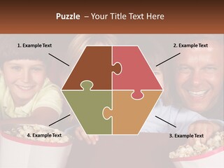 A Family Is Watching A Movie In A Theater PowerPoint Template