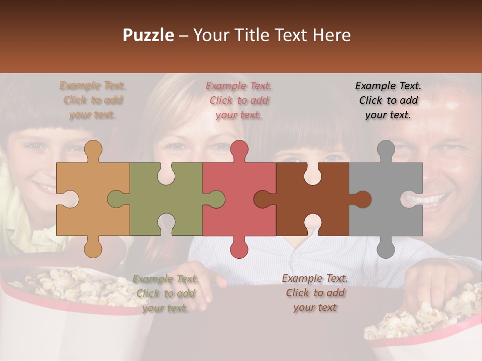 A Family Is Watching A Movie In A Theater PowerPoint Template