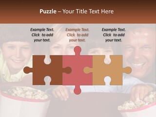 A Family Is Watching A Movie In A Theater PowerPoint Template