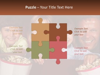A Family Is Watching A Movie In A Theater PowerPoint Template