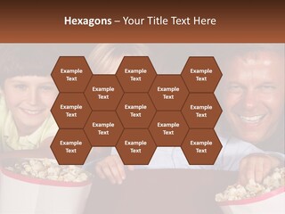 A Family Is Watching A Movie In A Theater PowerPoint Template