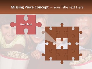 A Family Is Watching A Movie In A Theater PowerPoint Template