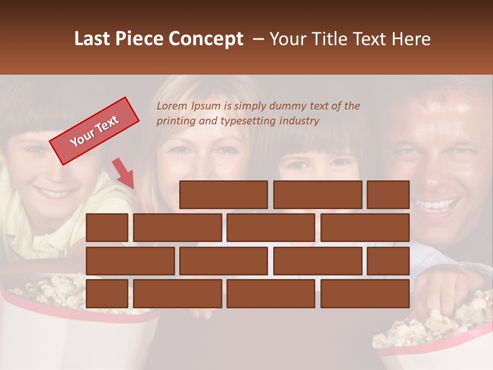 A Family Is Watching A Movie In A Theater PowerPoint Template