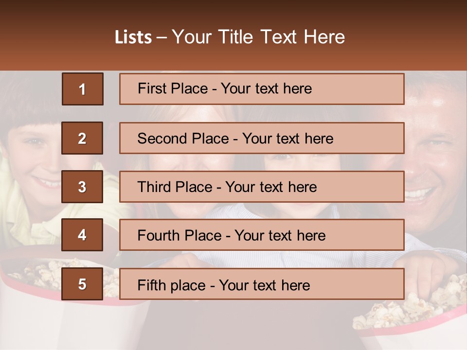A Family Is Watching A Movie In A Theater PowerPoint Template