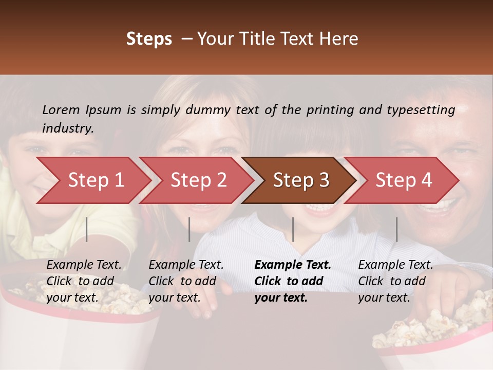 A Family Is Watching A Movie In A Theater PowerPoint Template