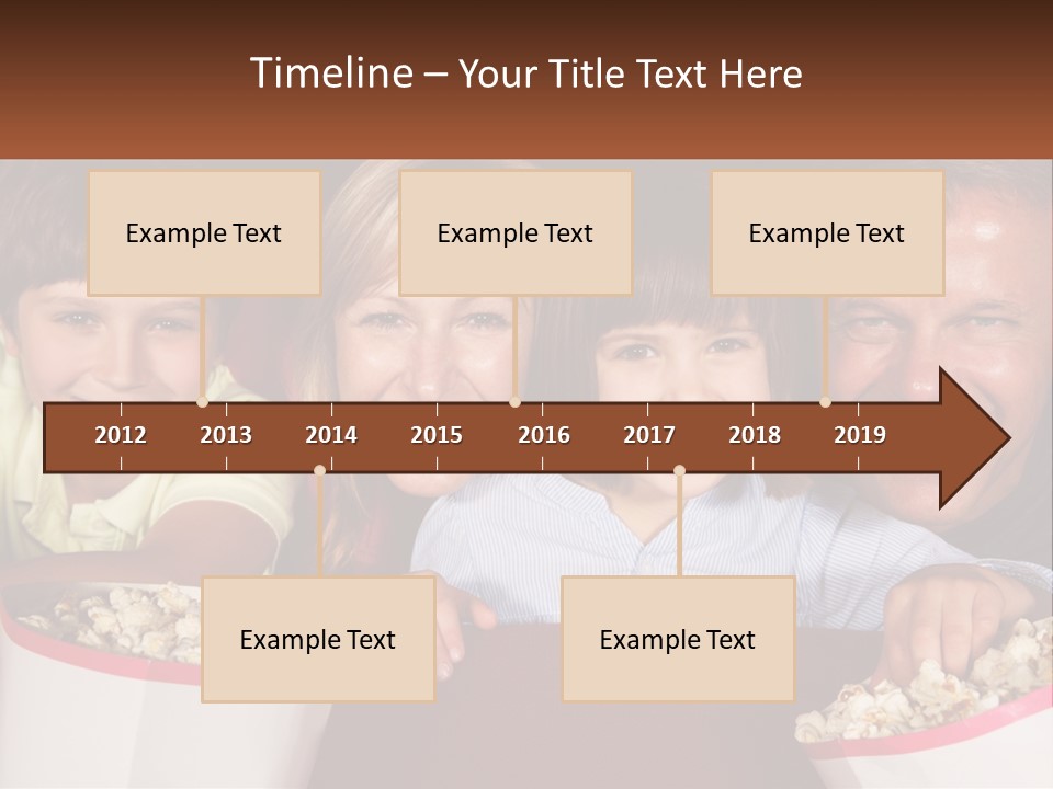 A Family Is Watching A Movie In A Theater PowerPoint Template
