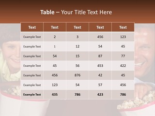 A Family Is Watching A Movie In A Theater PowerPoint Template