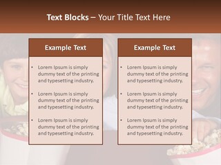 A Family Is Watching A Movie In A Theater PowerPoint Template