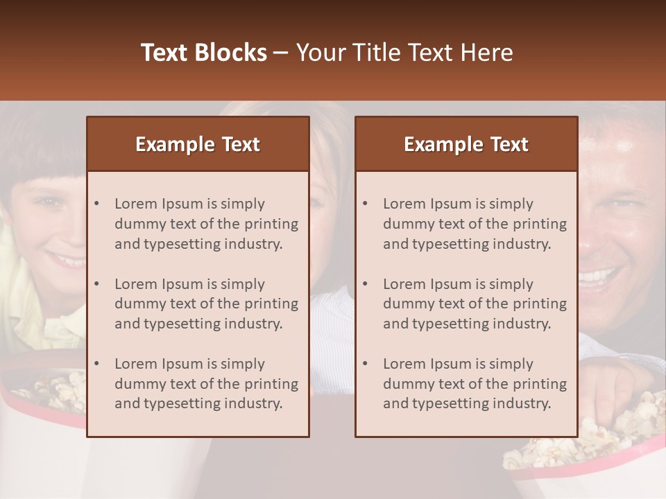 A Family Is Watching A Movie In A Theater PowerPoint Template