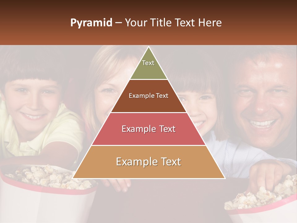 A Family Is Watching A Movie In A Theater PowerPoint Template