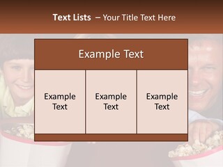 A Family Is Watching A Movie In A Theater PowerPoint Template