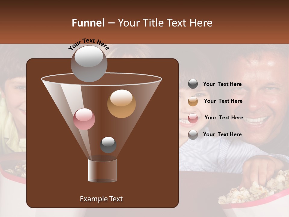 A Family Is Watching A Movie In A Theater PowerPoint Template