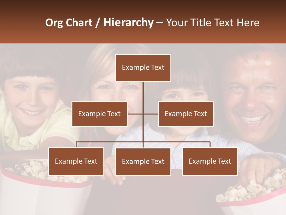 A Family Is Watching A Movie In A Theater PowerPoint Template