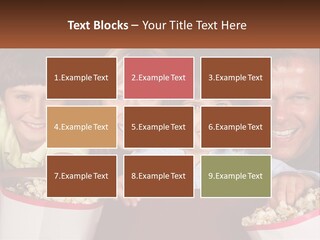 A Family Is Watching A Movie In A Theater PowerPoint Template