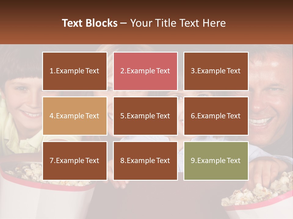 A Family Is Watching A Movie In A Theater PowerPoint Template