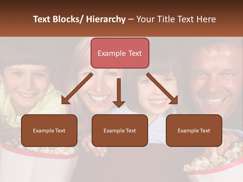 A Family Is Watching A Movie In A Theater PowerPoint Template