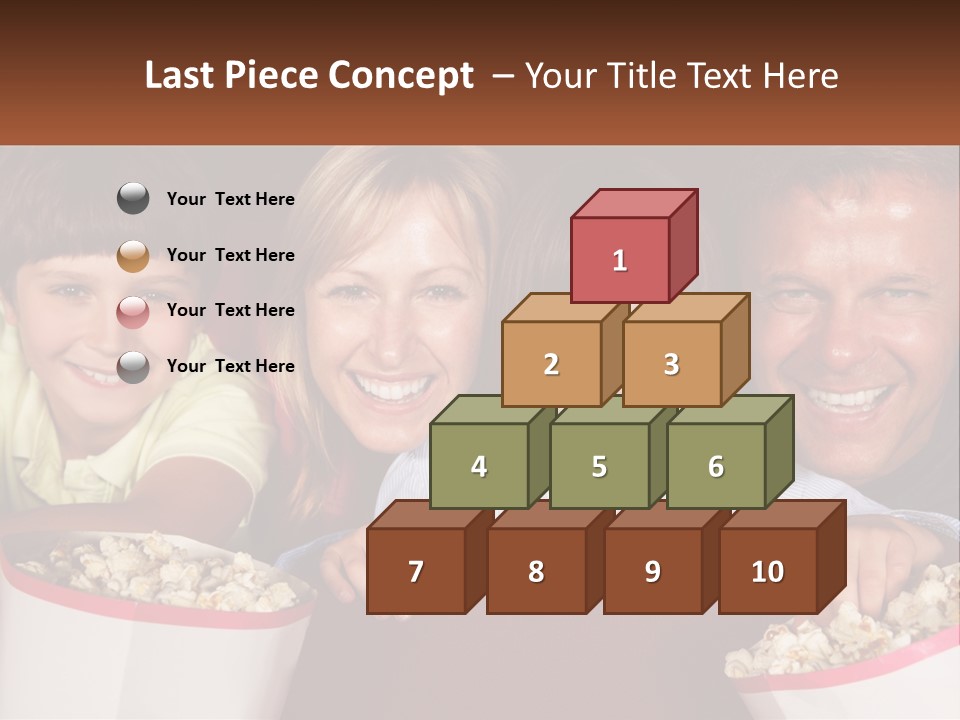 A Family Is Watching A Movie In A Theater PowerPoint Template