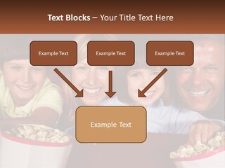 A Family Is Watching A Movie In A Theater PowerPoint Template