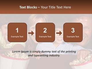 A Family Is Watching A Movie In A Theater PowerPoint Template