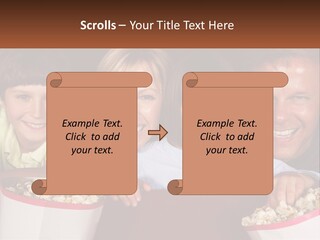 A Family Is Watching A Movie In A Theater PowerPoint Template