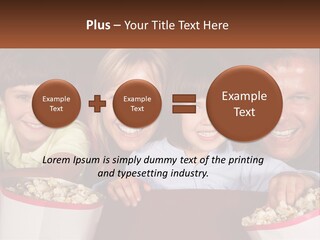 A Family Is Watching A Movie In A Theater PowerPoint Template