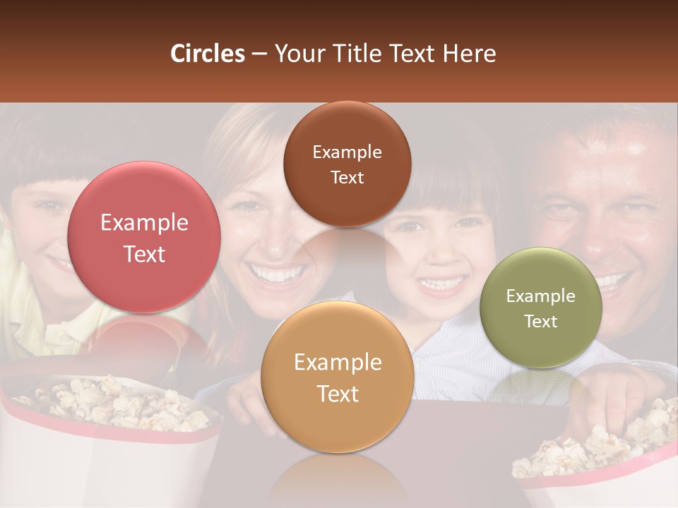 A Family Is Watching A Movie In A Theater PowerPoint Template