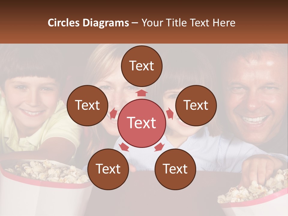 A Family Is Watching A Movie In A Theater PowerPoint Template