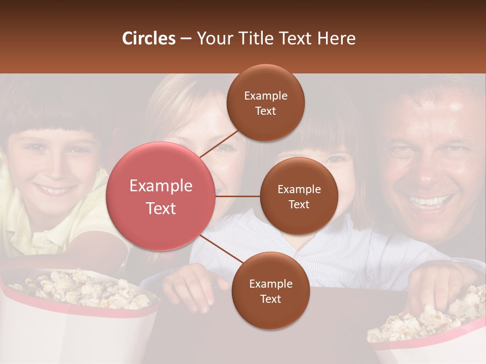 A Family Is Watching A Movie In A Theater PowerPoint Template