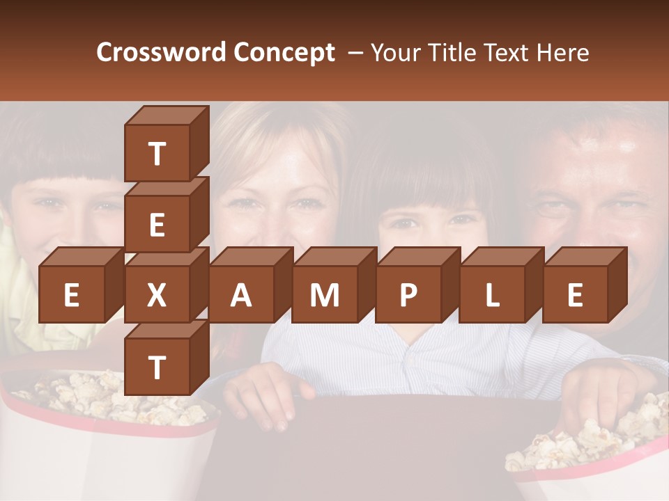 A Family Is Watching A Movie In A Theater PowerPoint Template