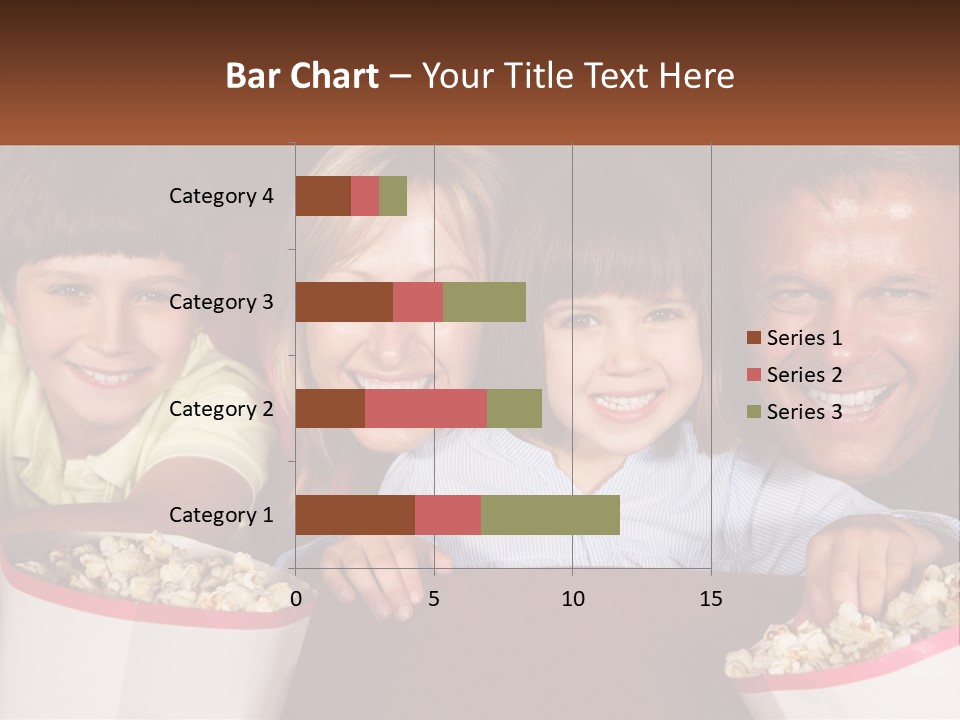 A Family Is Watching A Movie In A Theater PowerPoint Template