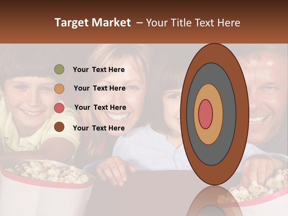 A Family Is Watching A Movie In A Theater PowerPoint Template