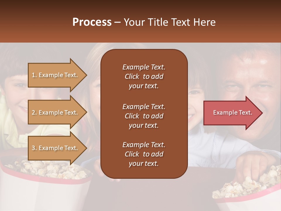 A Family Is Watching A Movie In A Theater PowerPoint Template