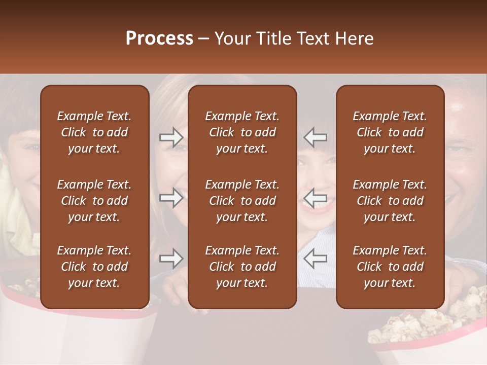 A Family Is Watching A Movie In A Theater PowerPoint Template